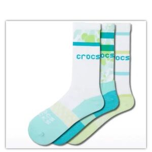 Crocs 3 Of A Kind Mix & Match Crew Socks 3 SINGLE SOCKS Large Shoe Size …